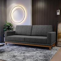 Sofá Living 145cm 2 Lugares Kayrós D05 Linho Chumbo - Mpozenato - 2