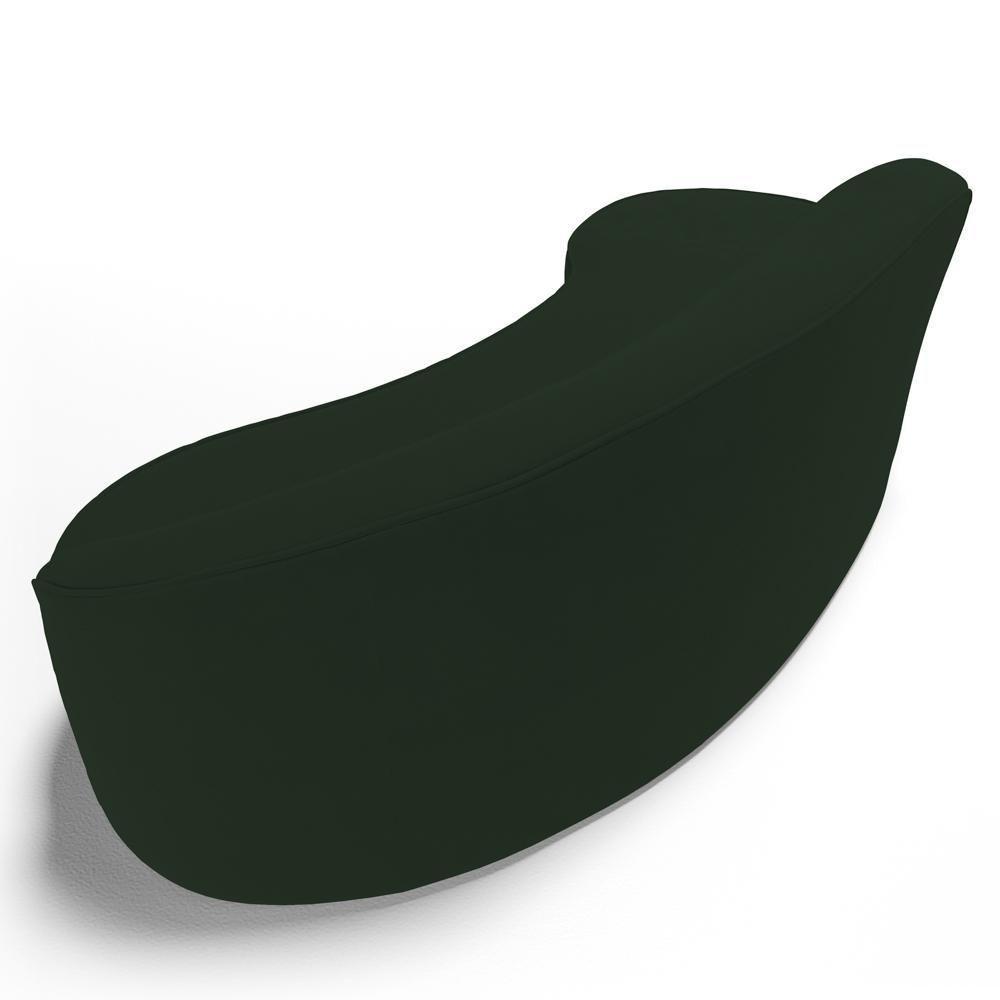 Sofá Living 4 Lugares 280cm Braço Direito Mozart D06 Veludo Verde - Mpozenato - 6
