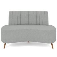 Sofá 2 Lugares Para Sala Living 135cm Pés Palito Tamar K04 Bouclê Cinza Claro - Mpozenato - 8