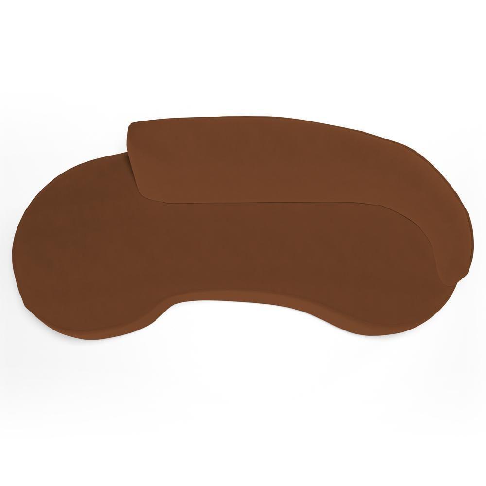 Sofá Living 4 Lugares 300cm Braço Direito Mozart D06 Veludo Telha - Mpozenato - 8