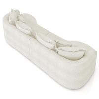 Sofá 3 Lugares 230cm Orgânico Quito K04 Boucle Areia - Mpozenato - 7