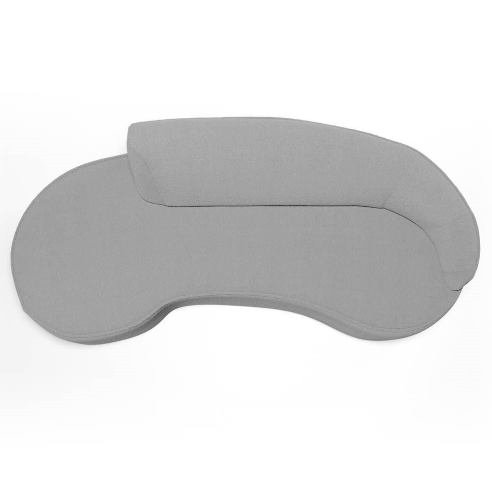 Sofá Living 3 Lugares 260cm Braço Direito Mozart D06 Bouclê Cinza - Mpozenato - 8