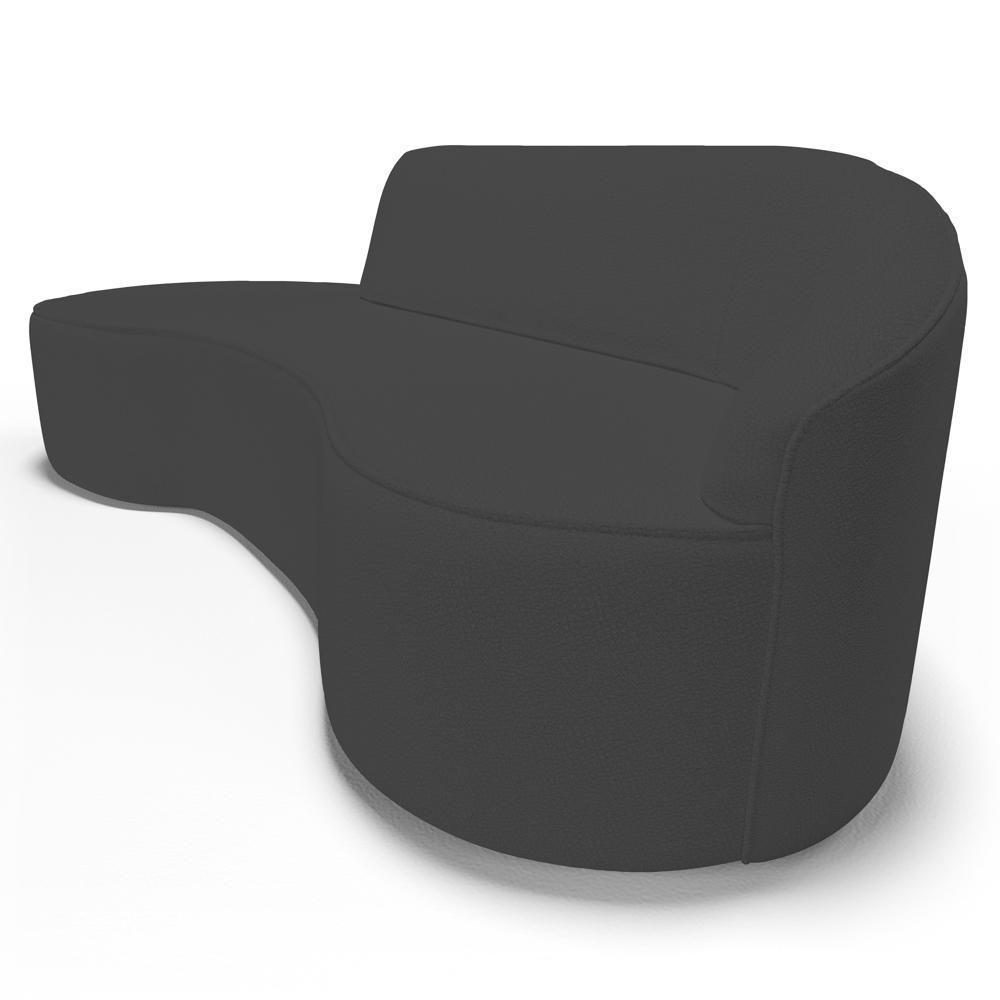 Sofá Living 3 Lugares 210cm Braço Direito Mozart D06 Sintético Cinza - Mpozenato - 7