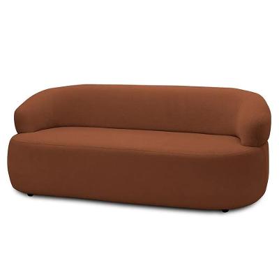 Sofá 3 Lugares Living Orgânico Sala De Estar 170cm Conka F05 Veludo Terracota - Mpozenato