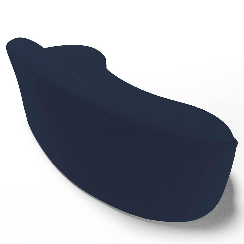 Sofá Living 3 Lugares 230cm Braço Esquerdo Mozart D06 Veludo Azul - Mpozenato - 6