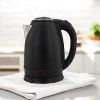 Chaleira Elétrica 1,8l Em Inox Preta 220v 1500w Rápida Fervura - 1