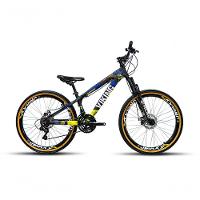 Bicicleta Vikingx Tuff 25/30 Aro 26 Vmaxx Freio A Disco Mec Cambios Shimanos 21v Preto Amarelo - 1