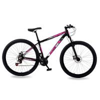 Bicicleta Aro 29 Alumínio 24v Rocker Freio A Disco Susp Gott 15.5 Preto Rosa - 2