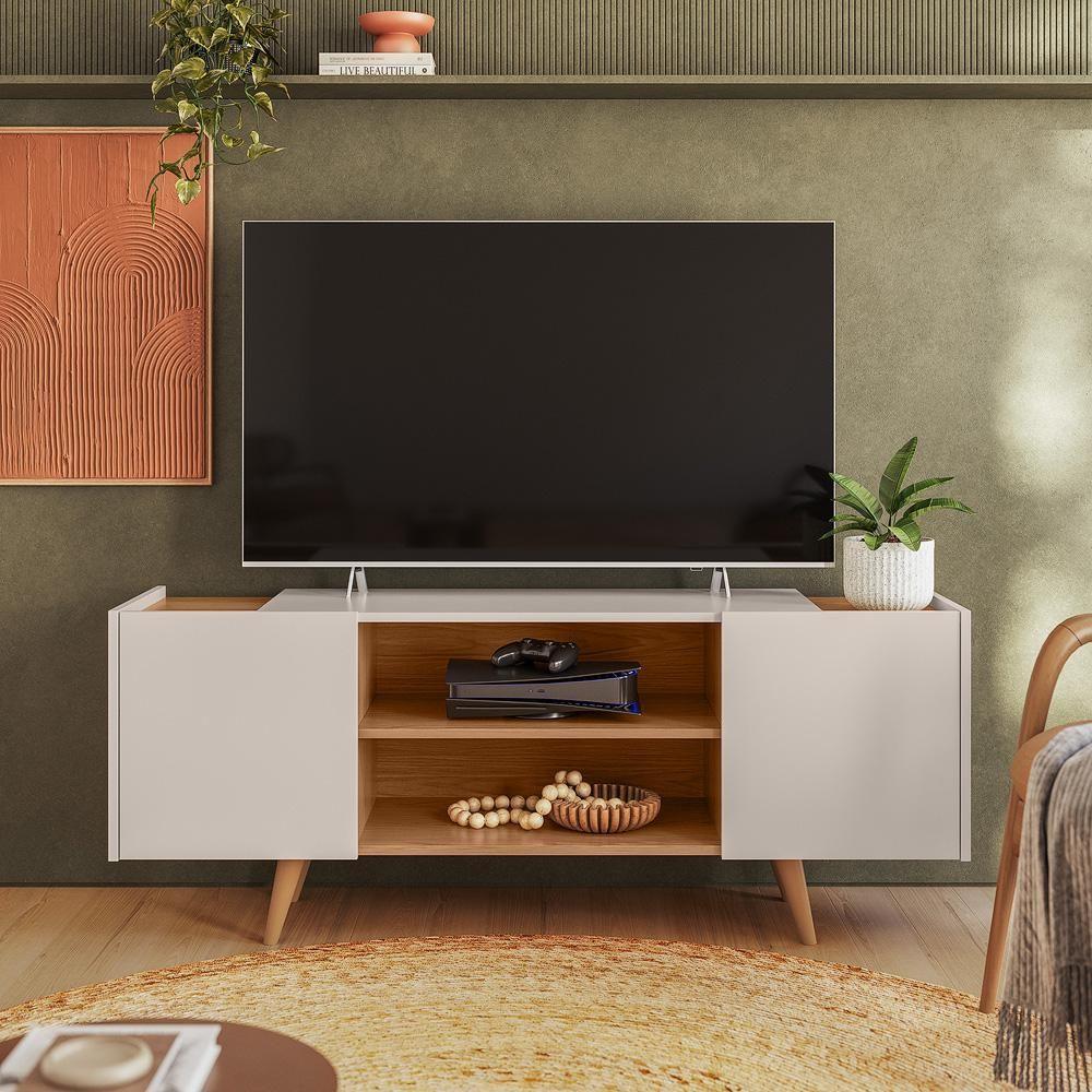 Bancada River Para Tv Até 55 2 Portas - Colibri - Off White Matte - Frejo Off White Matte - Frejo - 4