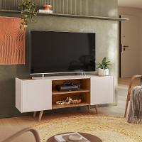 Bancada River Para Tv Até 55 2 Portas - Colibri - Off White Matte - Frejo Off White Matte - Frejo - 3