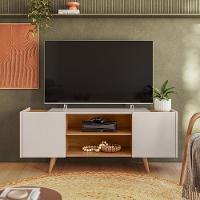 Bancada River Para Tv Até 55 2 Portas - Colibri - Off White Matte - Frejo Off White Matte - Frejo