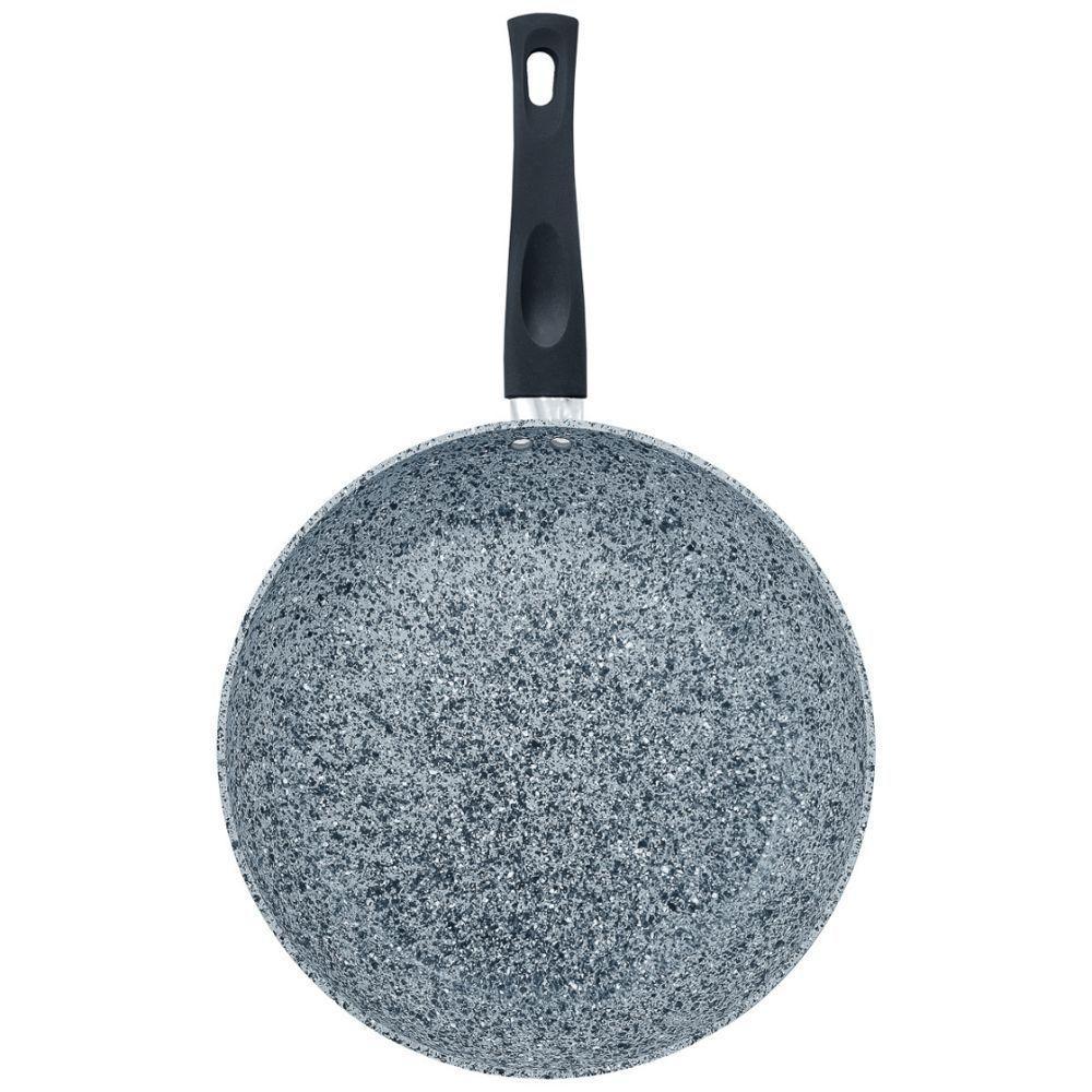 Frigideira Indução Antiaderente Revestida Em Granito Preta 28cm - 4