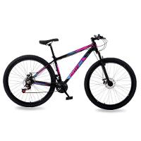 Bicicleta Aro 29 Gott 24 Marcha Câmbio Shimano Freio A Disco 15.5 Preto Rosa Azul - 2