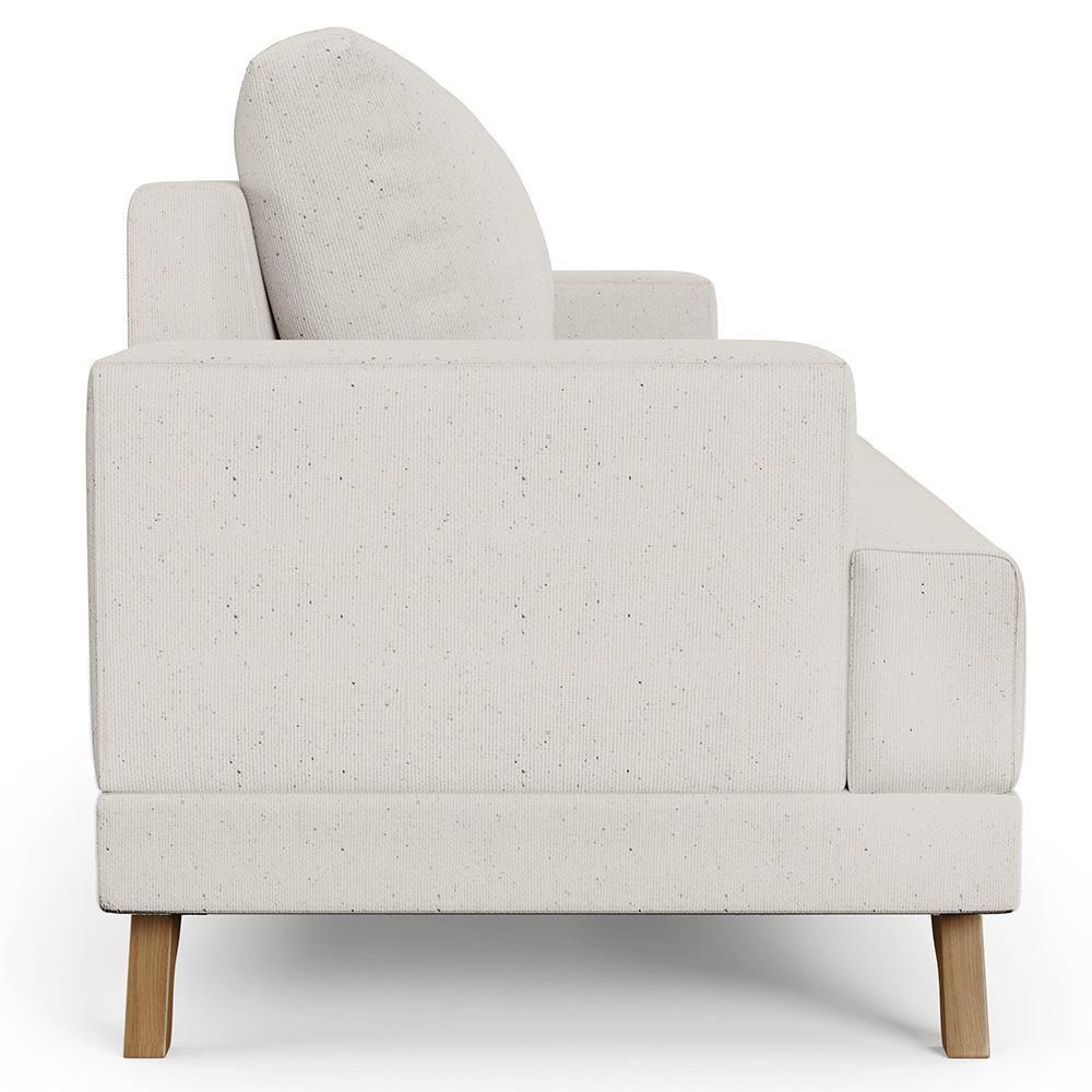 Sofá 2 Lugares 160cm Living Pés Curvos Santi D05 Linho Cru - Mpozenato - 5