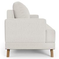 Sofá 2 Lugares 160cm Living Pés Curvos Santi D05 Linho Cru - Mpozenato - 5