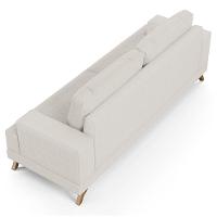 Sofá 2 Lugares 160cm Living Pés Curvos Santi D05 Linho Cru - Mpozenato - 6