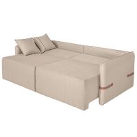 Sofá Cama Retrátil 220cm Essence D05 Linho Bege/camel - Mpozenato - 5
