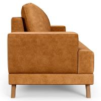 Sofá 3 Lugares 200cm Living Pés Curvos Santi D05 Sintético Whisky - Mpozenato - 7