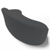 Sofá Living 3 Lugares 210cm Braço Esquerdo Mozart D06 Veludo Cinza - Mpozenato - 6