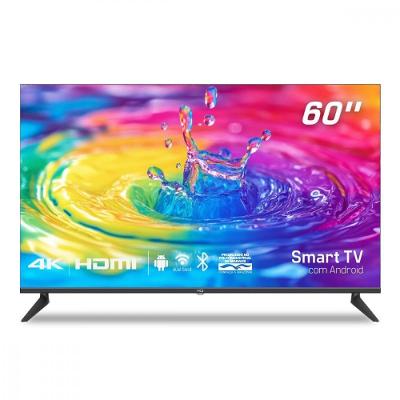 Smart Tv Led Hq 60 Ultra Hd 4k Com Hdr Android 11 Wi-fi Blue Preto