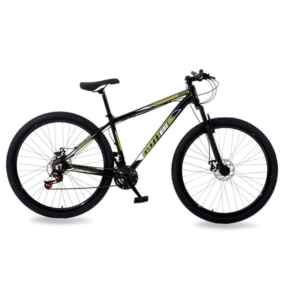 Bicicleta Aro 29 Alumínio Gott Rocker Freios A Disco Suspensão 21v 19 Preto Dourado - 2