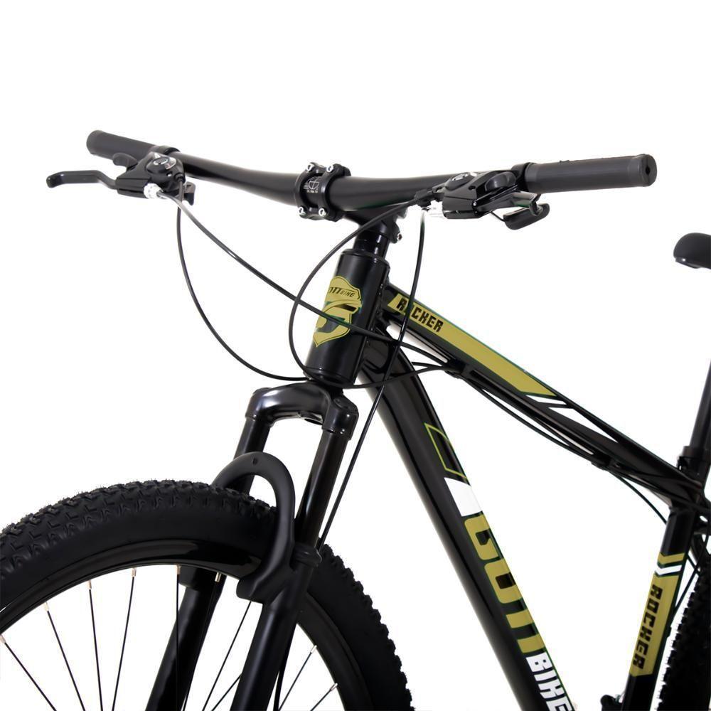 Bicicleta Aro 29 Alumínio Gott Rocker Freios A Disco Suspensão 21v 19 Preto Dourado - 4
