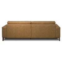 Sofá 3 Lugares Para Sala Living 210cm Ronie L08 Couro Camel - Mpozenato - 3