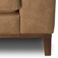Sofá 3 Lugares Para Sala Living 210cm Ronie L08 Couro Camel - Mpozenato - 7