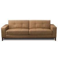 Sofá 3 Lugares Para Sala Living 210cm Ronie L08 Couro Camel - Mpozenato - 9