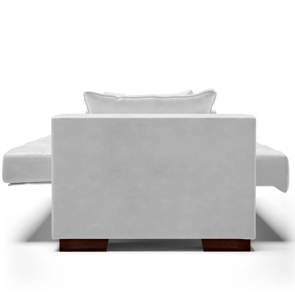 Sofá Cama Para Sala De Estar Lisboa Couríssimo Branco - Ibiza - 7