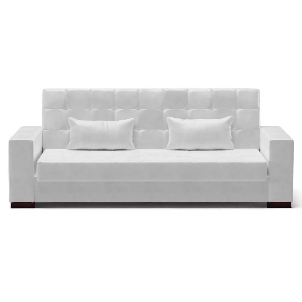 Sofá Cama Para Sala De Estar Lisboa Couríssimo Branco - Ibiza - 8