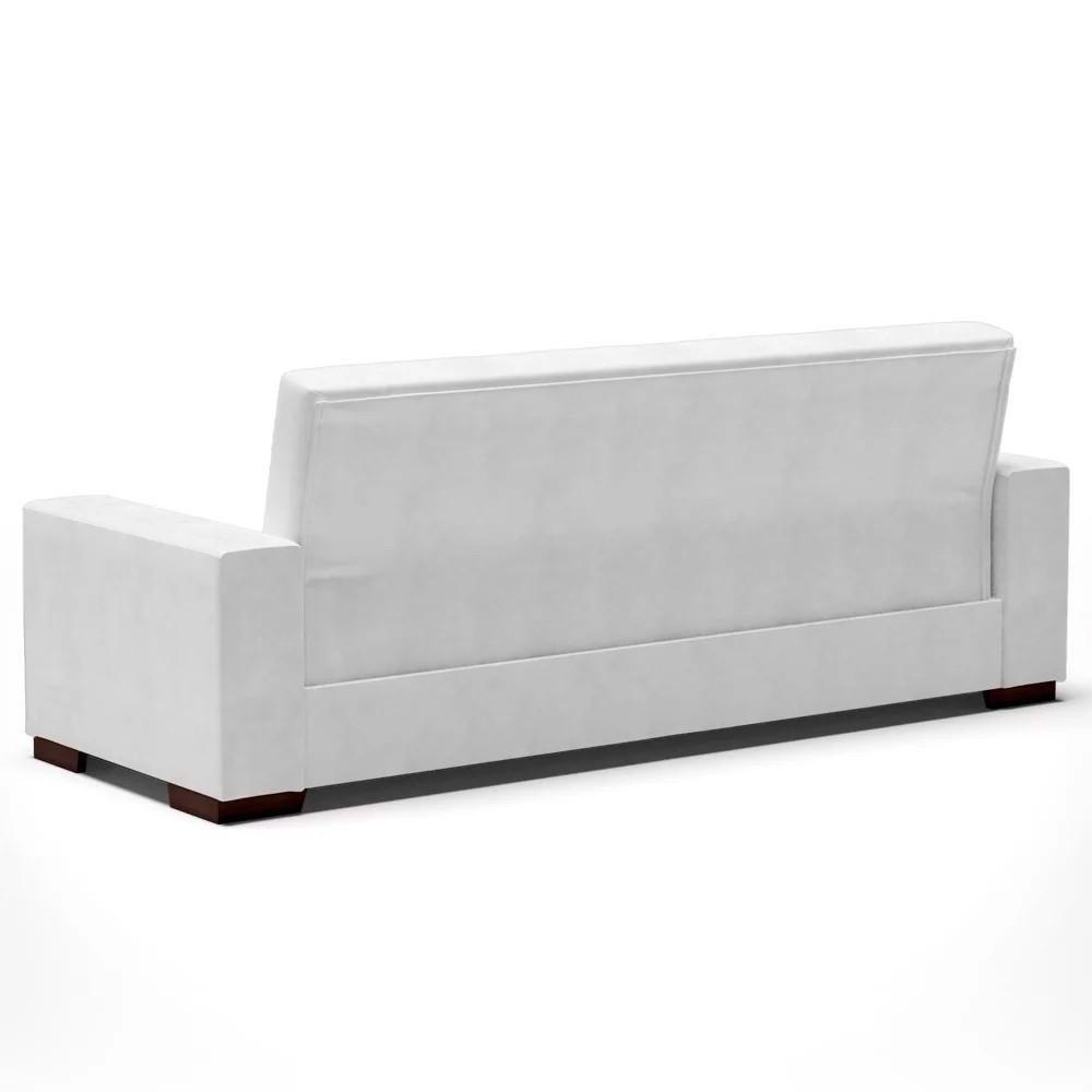 Sofá Cama Para Sala De Estar Lisboa Couríssimo Branco - Ibiza - 9