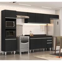 Armário De Cozinha Modulada 5 Peças Cp14 Balcão Com Tampo Preto - Lumil - 2