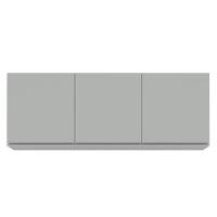 Armário De Cozinha Aéreo 150cm 3 Portas Argélia Cinza Claro - Lumil - 5