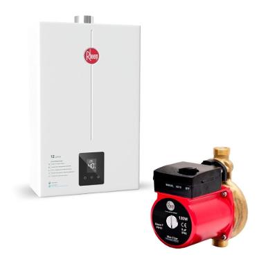 Kit Aquecedor de Água 12L Gn de Passagem com Bomba 120W 110V Parede Rheem Bivolt