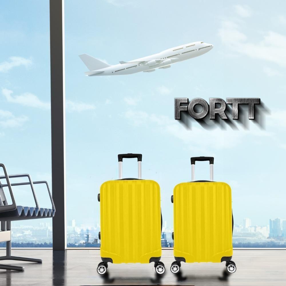 Kit Mala De Viagem ABS 2 Peças Adventure E Action Fortt Amarela MAB01-AM - 5