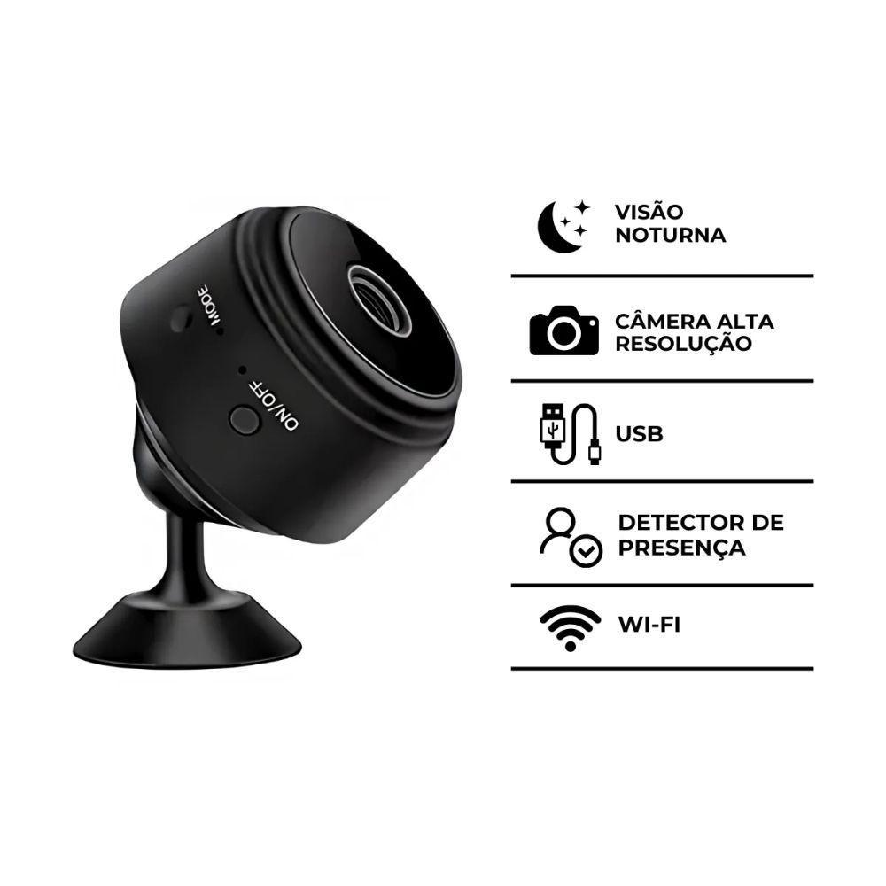 Mini Câmera Espiã A9 Wifi Sensor Visão Noturna - 8