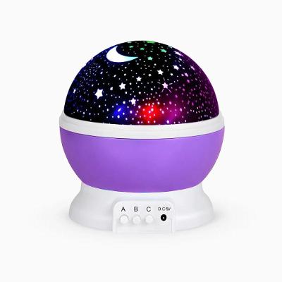 Luminária Projetor Estrelas 360º Abajur Star Master Roxo