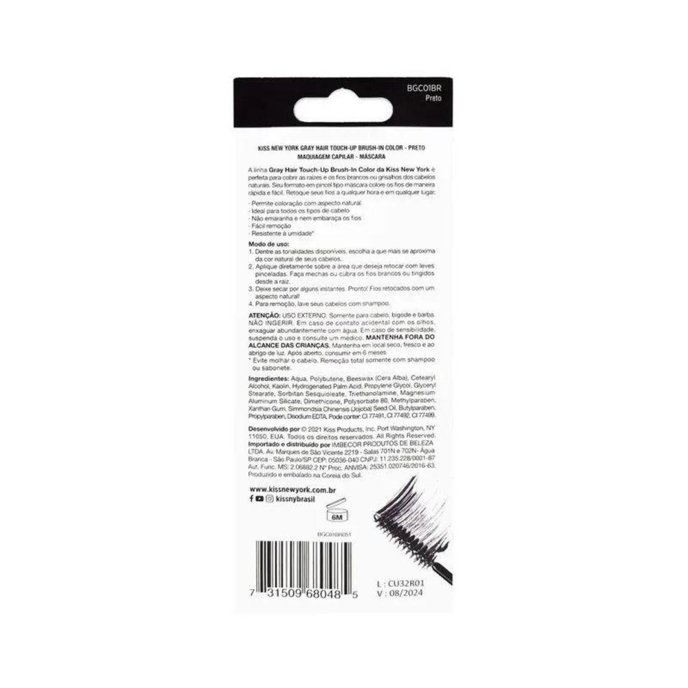 Kit Kiss Ny Retoque Capilar Máscara Marrom Escuro + Preto - 5