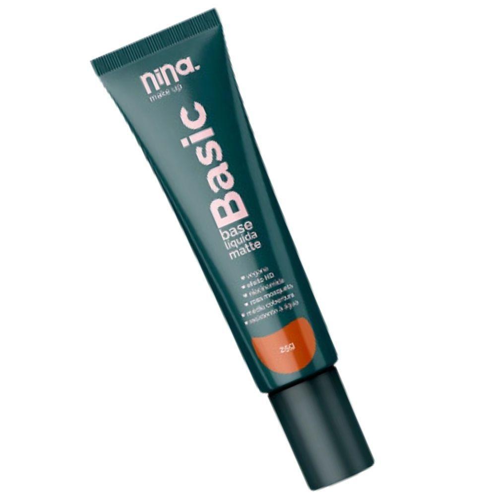 Nina Makeup Base Líquida Basic 25g Cor:8 - 1