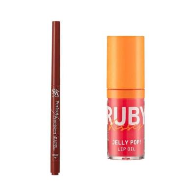 Kit Ruby Kisses Lápis Gingerbread+jelly Pop Lip Oi Candy Pop
