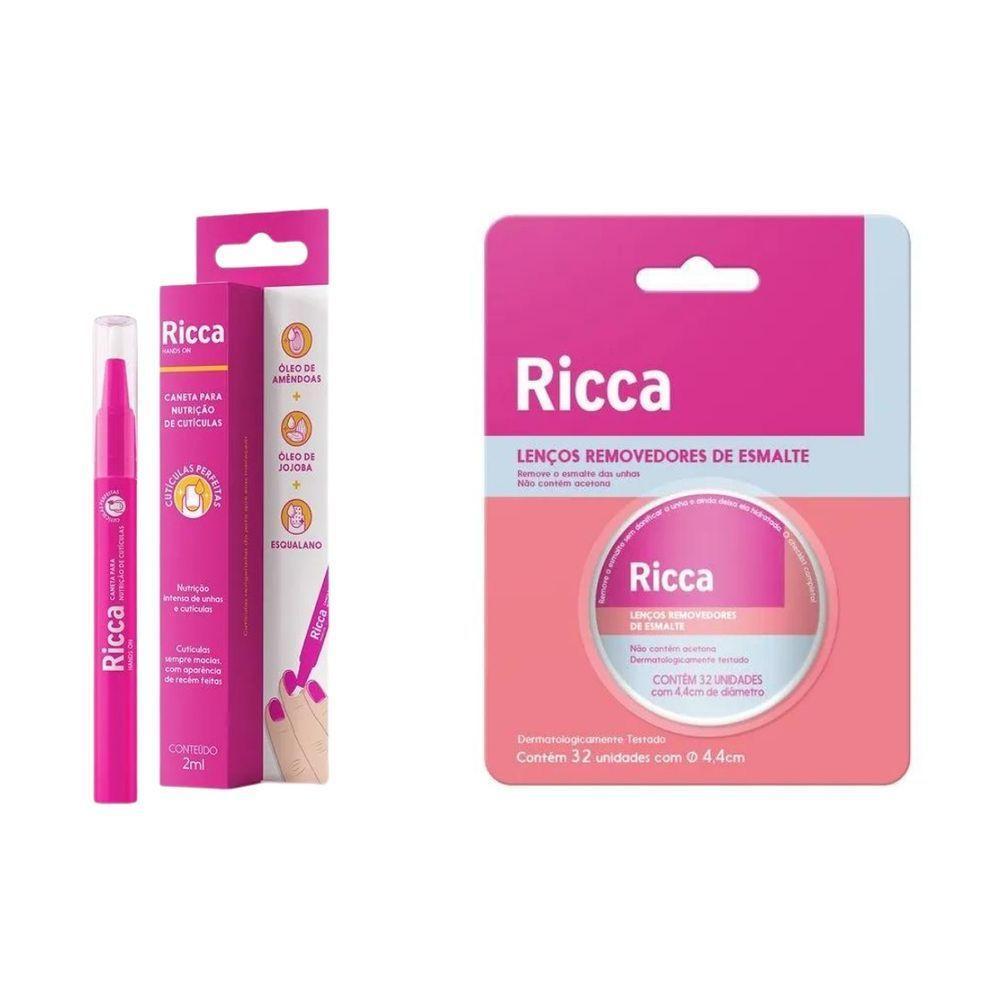 Kit Ricca Caneta Para Cutículas+lenço Removedor De Esmalte 32un - 1