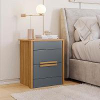 Mesa De Cabeceira Ambiente Dhara Freijó Cinza - Moval - 1