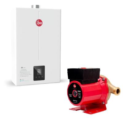 Kit Aquecedor de Água 20L a Gás Digital com Bomba 350W Rheem GLP Bivolt