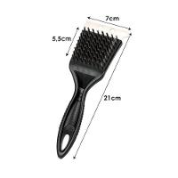 Escova Limpa Grelha De Churrasqueira Cabo Espatula Cerdas De Aço - 3