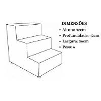 Escadinha Rampa Subir Sofá Cama Cães Cachorro Gato Suede Rosê - 6