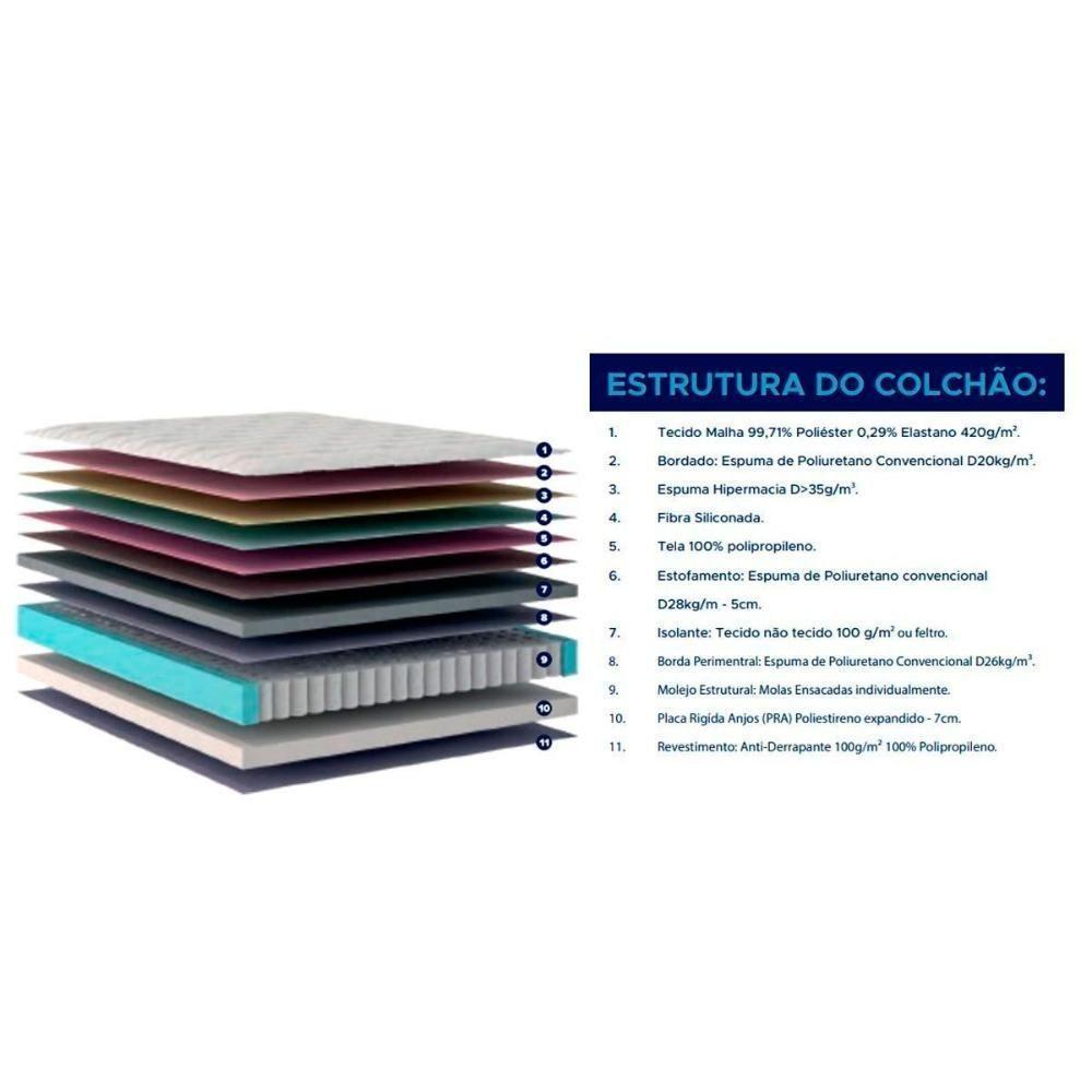 Cama Box Baú Queen: Colchão Molas Ensacadas Versalhes + Base Crc Suede Gray (158x198) - 3