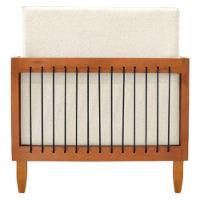 Poltrona Decorativa Yves Sala De Estar Recepção Escritório Linho Rústico Natural - 8