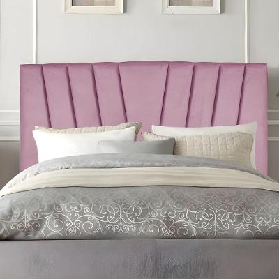 Cabeceira Casal Box De Cama Estofada 140 Cm Emma Suede Rosa