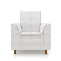 Poltrona Amamentação Confortável Com Puff Ayla Bouclê Off White - 7